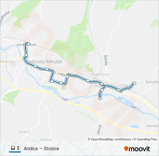 2 Bus Line Map