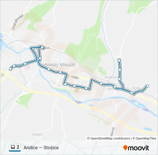 2 Bus Line Map