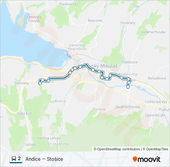 2 Bus Line Map