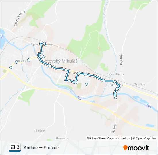 2 Bus Line Map