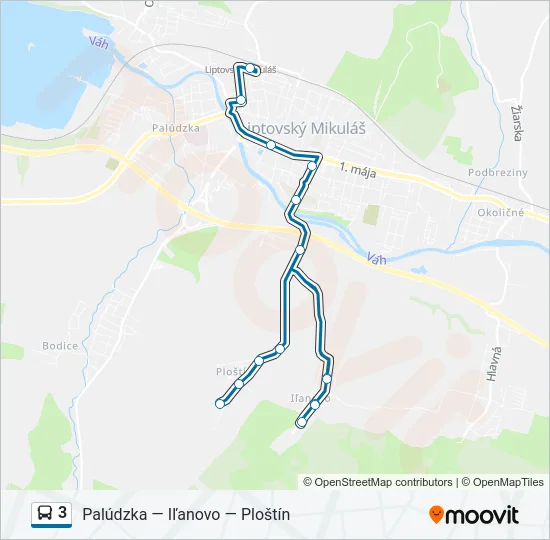 3 Bus Line Map
