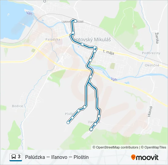 3 Bus Line Map