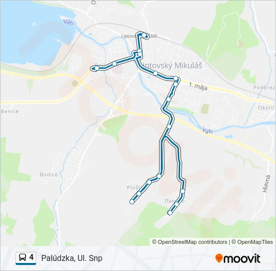 4 Bus Line Map