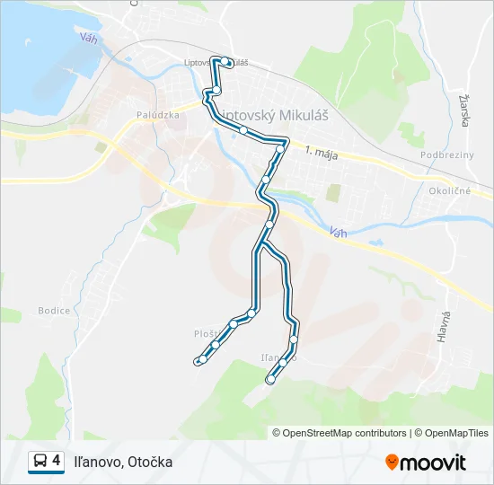 4 Bus Line Map