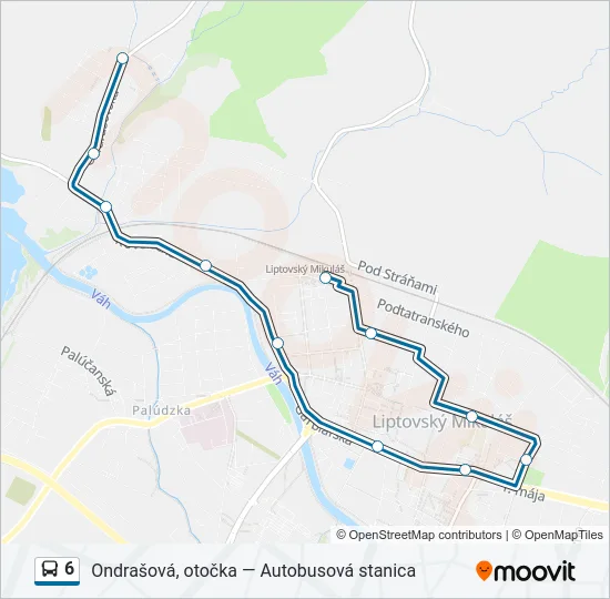 6 Bus Line Map