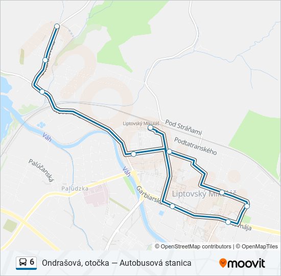 6 bus Line Map