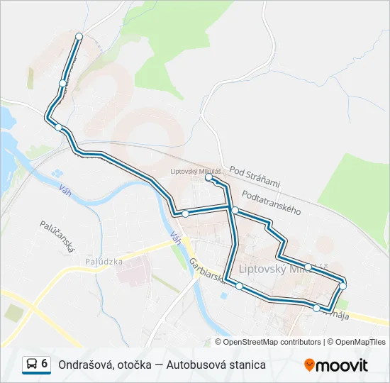 6 Bus Line Map
