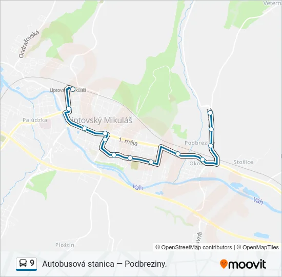 9 Bus Line Map