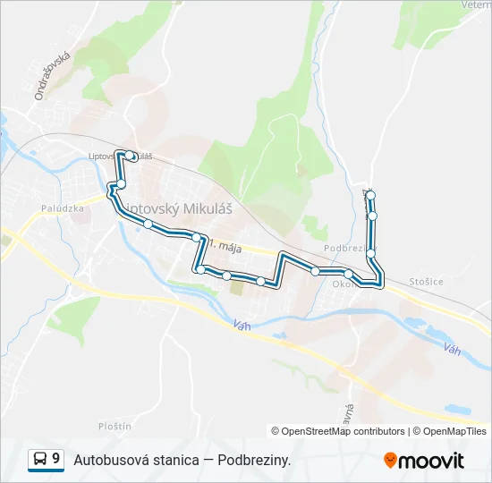 9 Bus Line Map