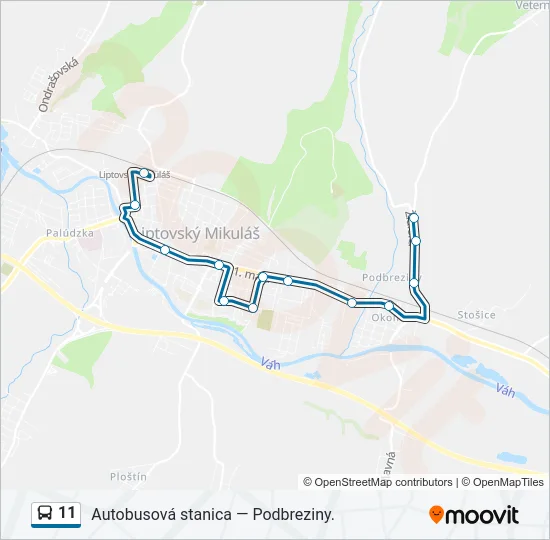 11 Bus Line Map