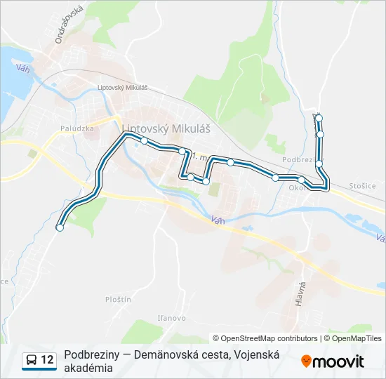 12 Bus Line Map