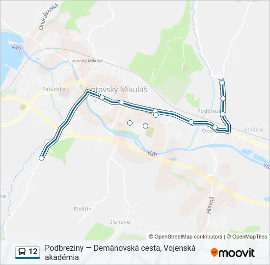 12 Bus Line Map