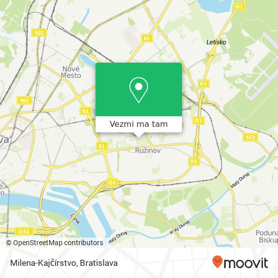 Milena-Kajčírstvo mapa