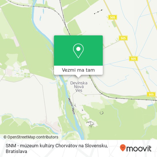 SNM - múzeum kultúry Chorvátov na Slovensku mapa