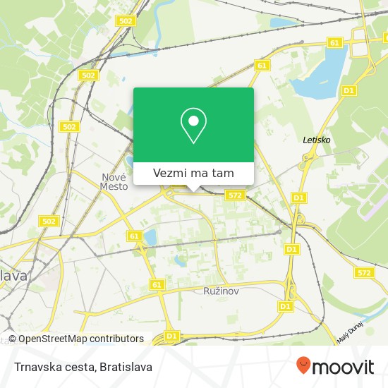 Trnavska cesta mapa