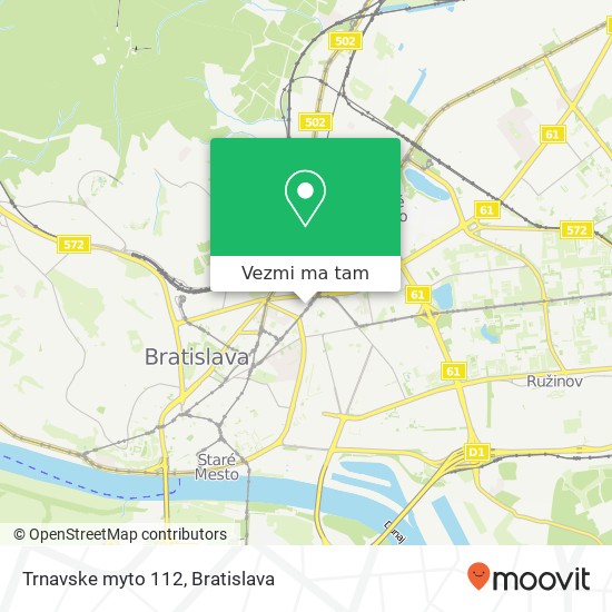 Trnavske myto 112 mapa