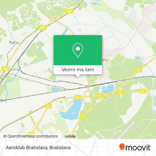 Aeroklub Bratislava mapa