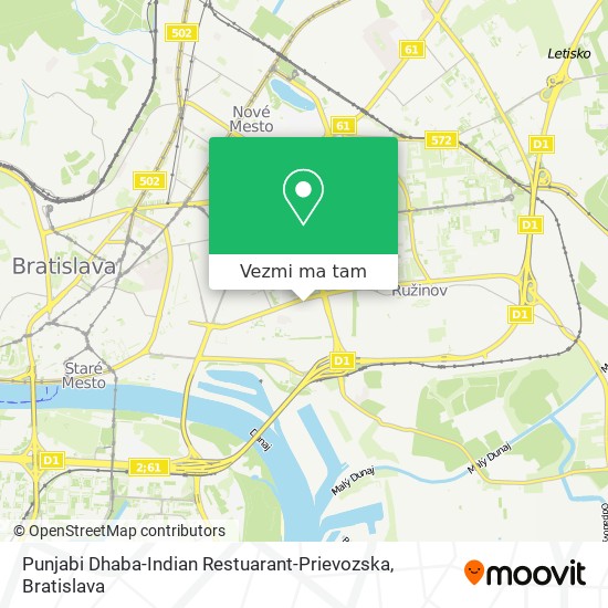 Punjabi Dhaba-Indian Restuarant-Prievozska mapa
