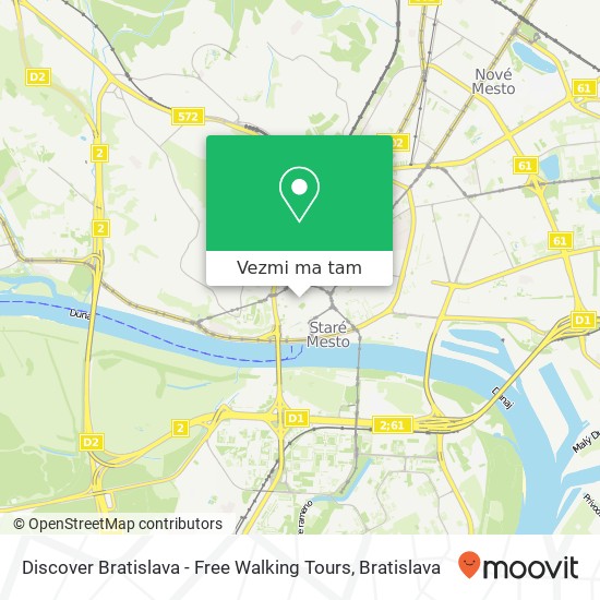 Discover Bratislava - Free Walking Tours mapa