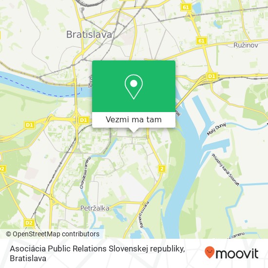 Asociácia Public Relations Slovenskej republiky mapa