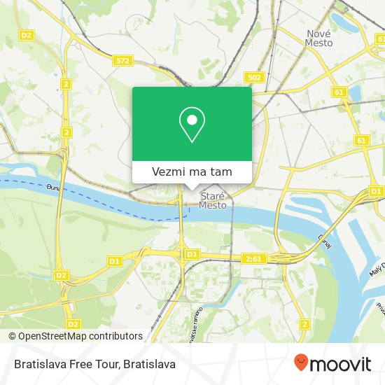 Bratislava Free Tour mapa