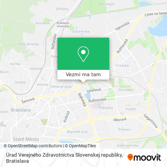 Úrad Verejného Zdravotníctva Slovenskej republiky mapa