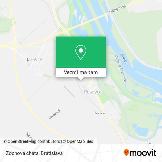 Zochova chata mapa