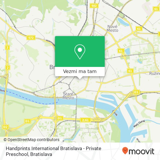 Handprints International Bratislava - Private Preschool mapa