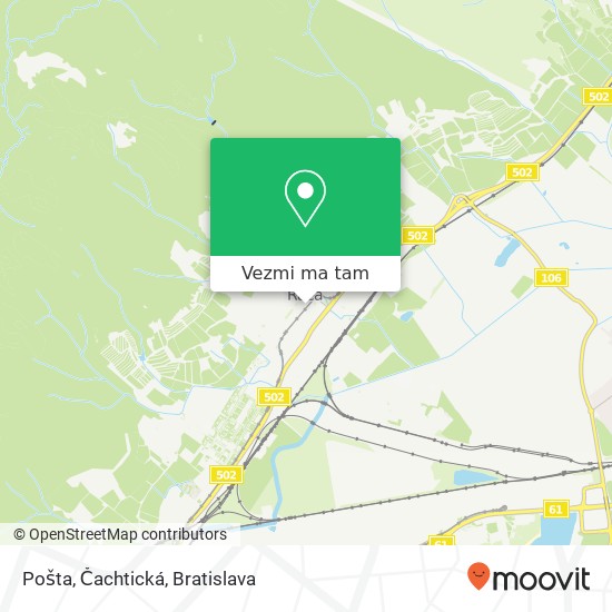 Pošta, Čachtická mapa