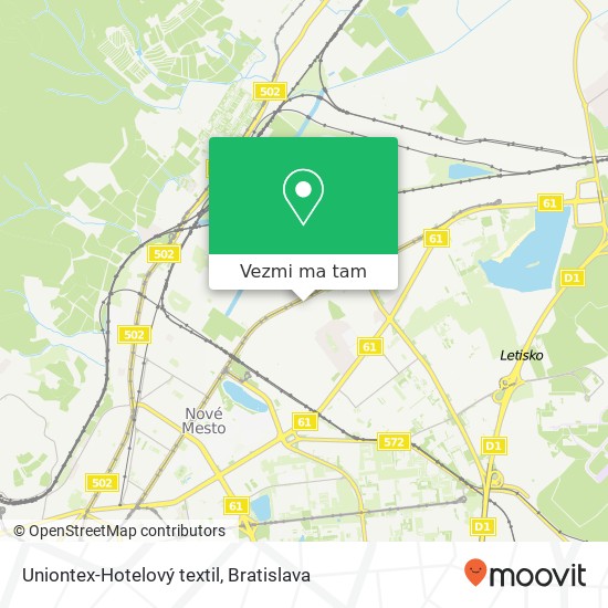 Uniontex-Hotelový textil mapa