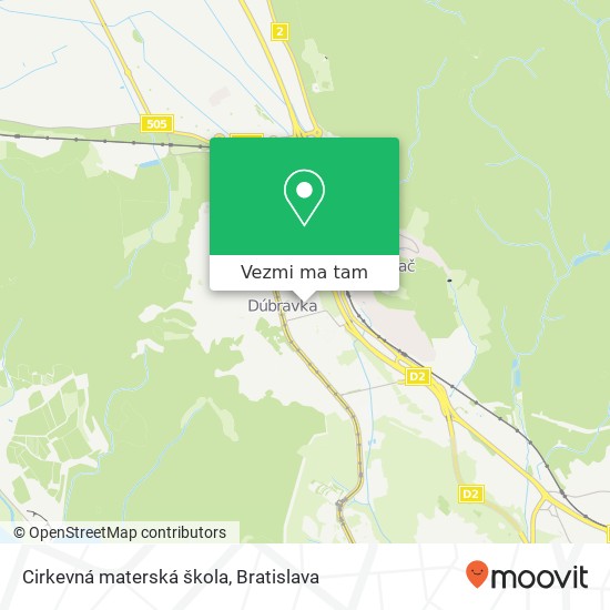 Cirkevná materská škola mapa