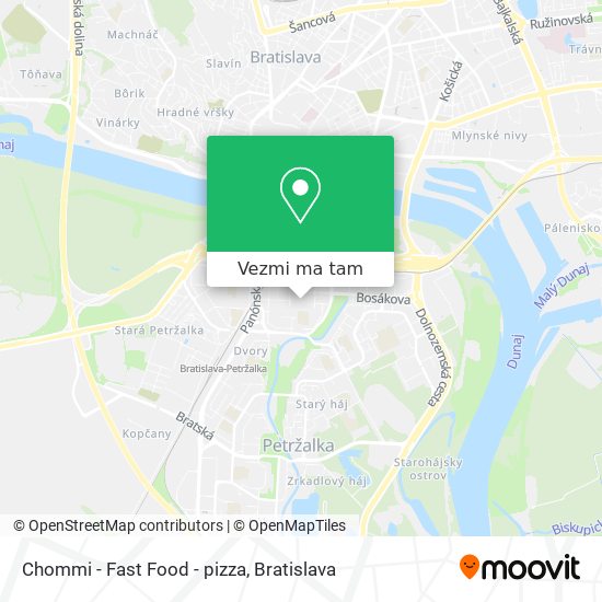 Chommi - Fast Food - pizza mapa