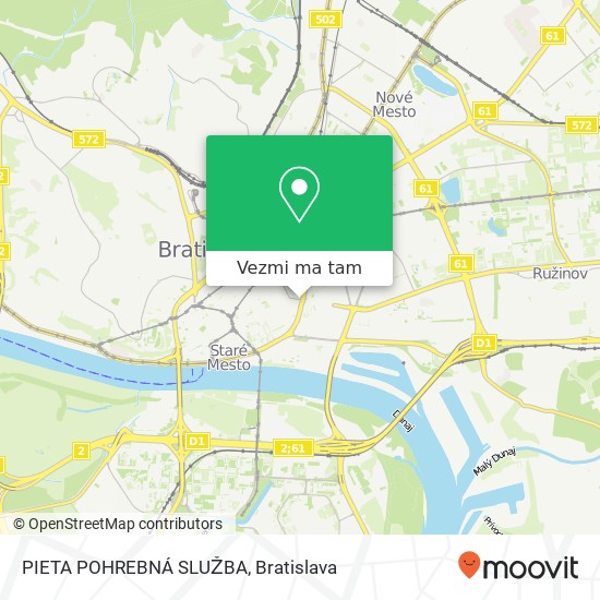 PIETA POHREBNÁ SLUŽBA mapa