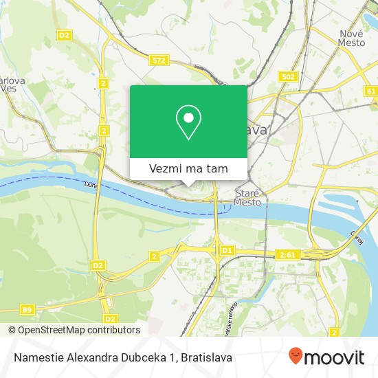 Namestie Alexandra Dubceka 1 mapa