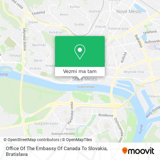 Office Of The Embassy Of Canada To Slovakia mapa