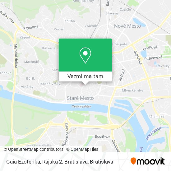 Gaia Ezoterika, Rajska 2, Bratislava mapa