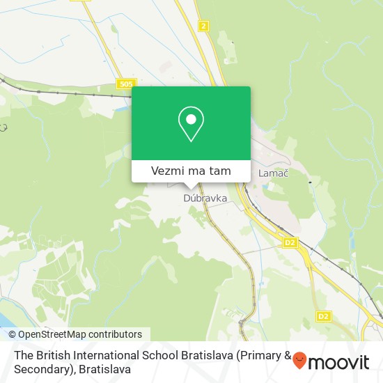 The British International School Bratislava (Primary & Secondary) mapa