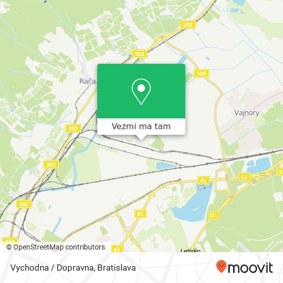 Vychodna / Dopravna mapa