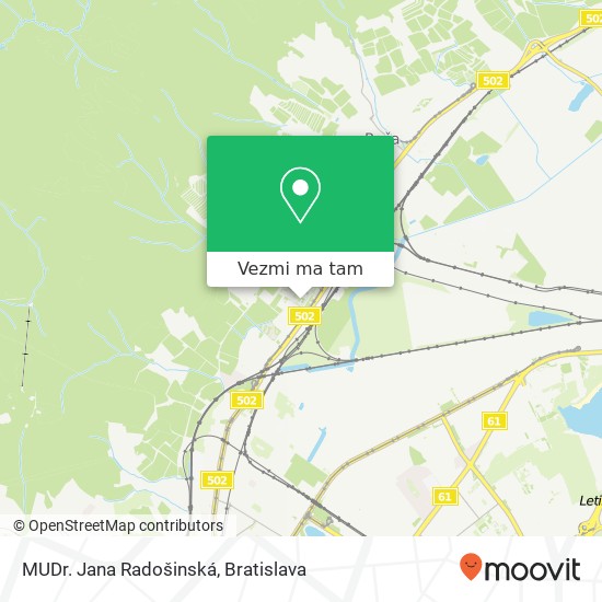 MUDr. Jana Radošinská mapa