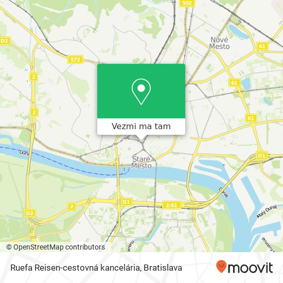 Ruefa Reisen-cestovná kancelária mapa