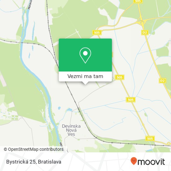 Bystrická 25 mapa