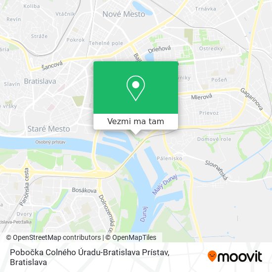 Pobočka Colného Úradu-Bratislava Prístav mapa