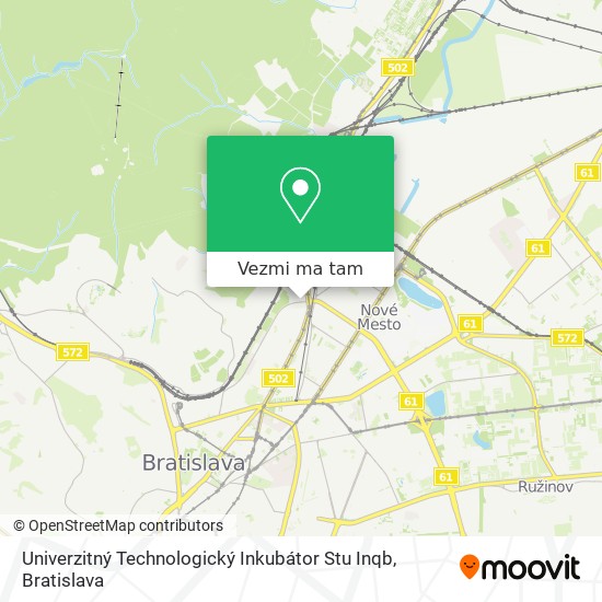 Univerzitný Technologický Inkubátor Stu Inqb mapa