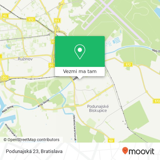 Podunajská 23 mapa