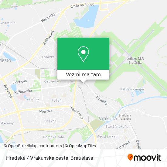 Hradska / Vrakunska cesta mapa
