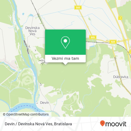Devín / Devínska Nová Ves mapa