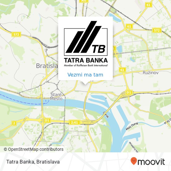 Tatra Banka mapa