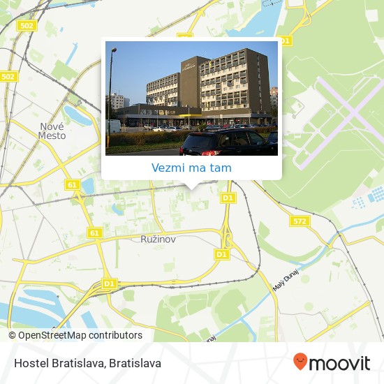 Hostel Bratislava mapa