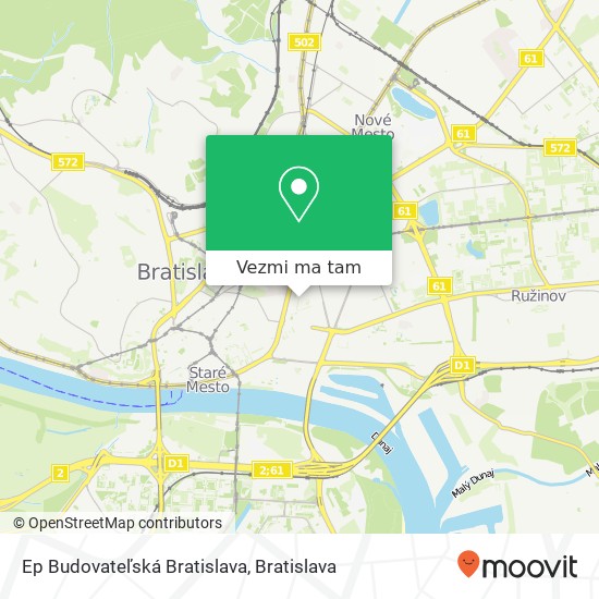 Ep Budovateľská Bratislava mapa