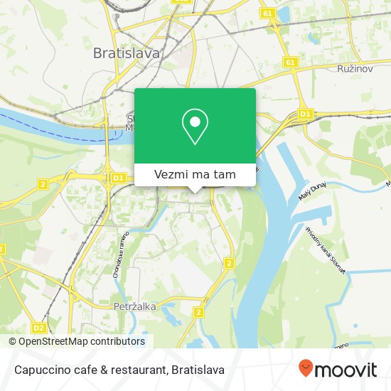 Capuccino cafe & restaurant mapa